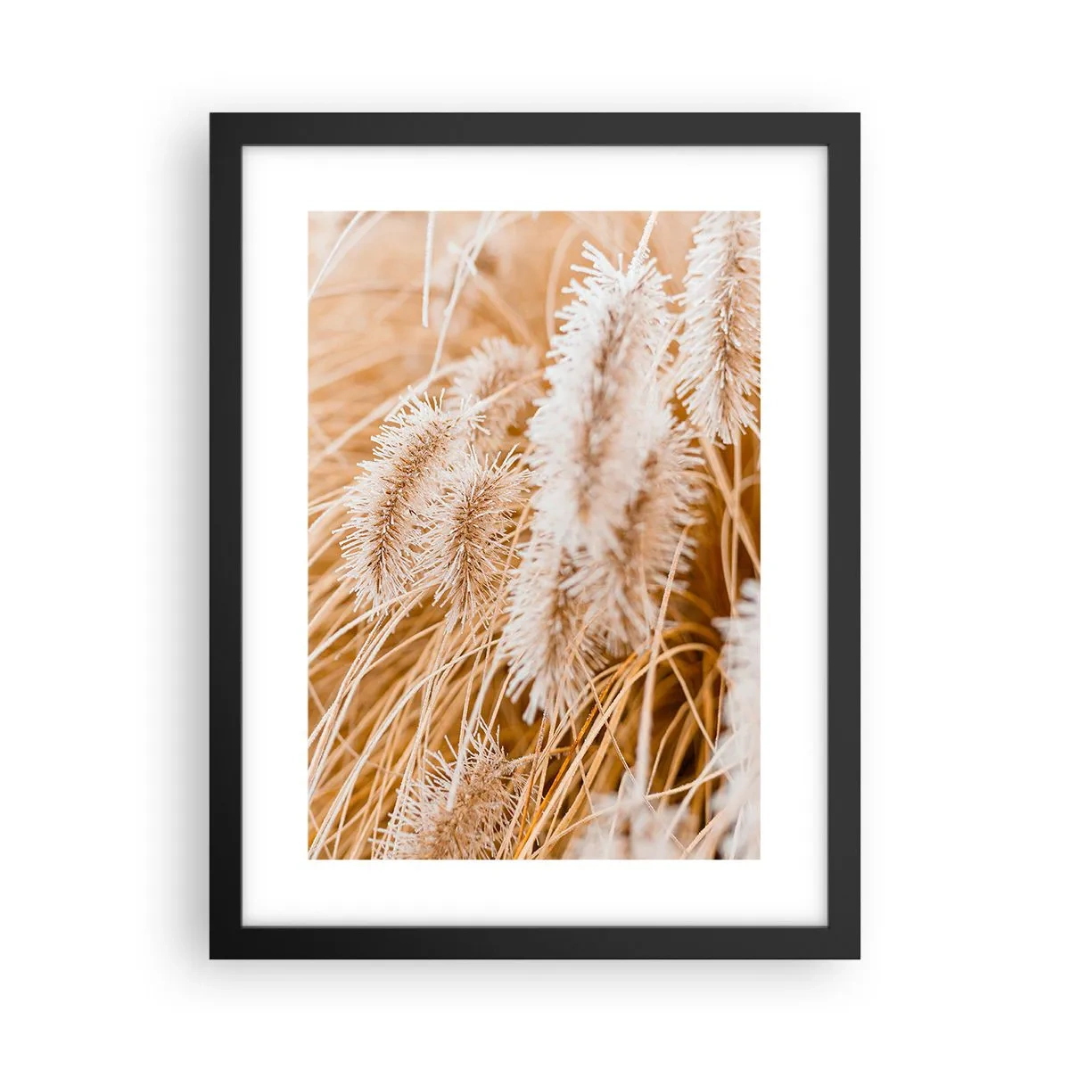 Affiche dans un cadre noir - Poster - Le bruissement doré de l'herbe - 30x40 cm