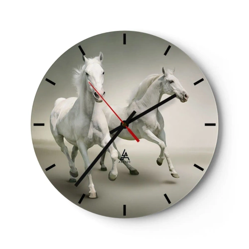 Horloge murale - Pendule murale - White power! - 40x40 cm
