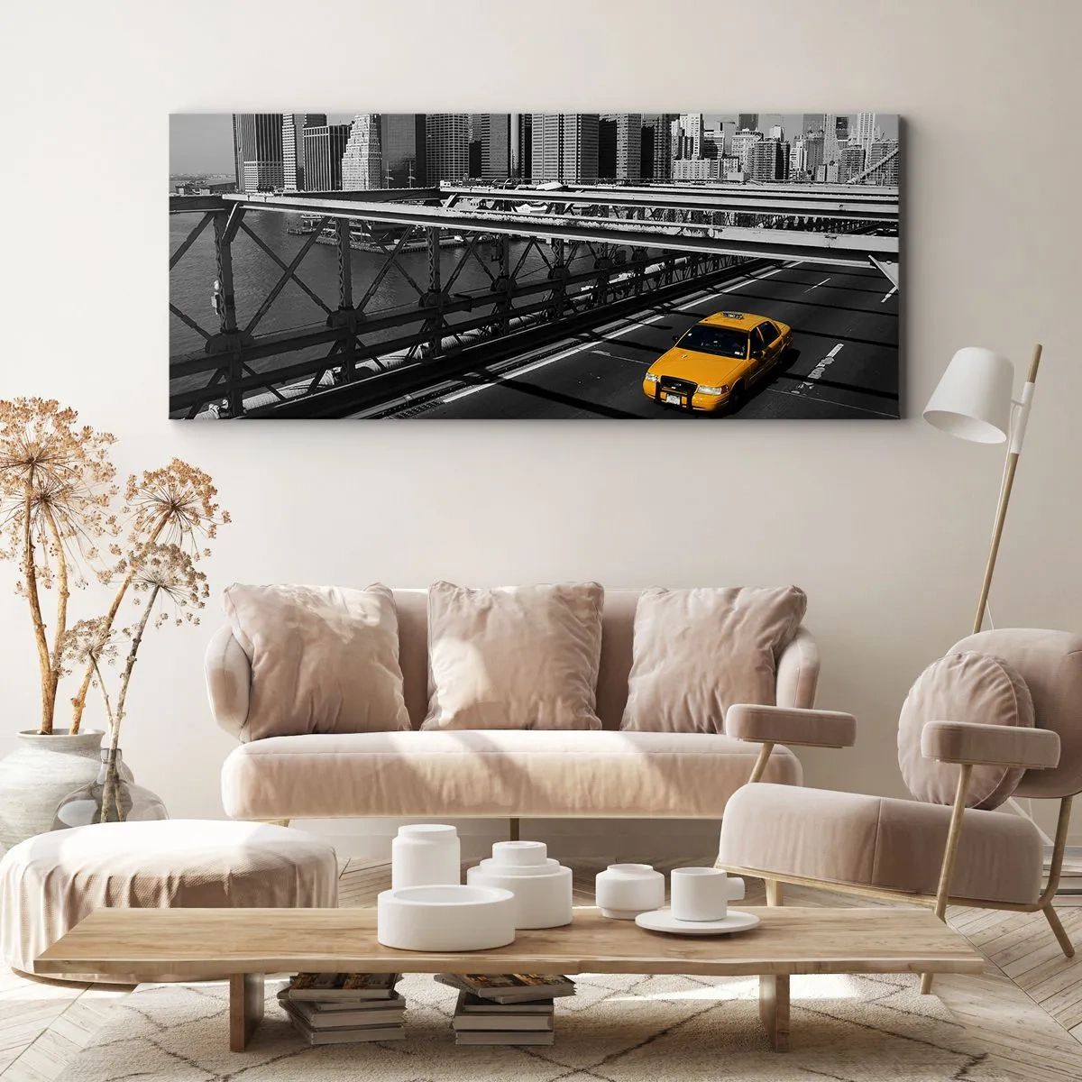 Impression sur toile - Image sur toile - Couleur de la grande ville - 100x40 cm