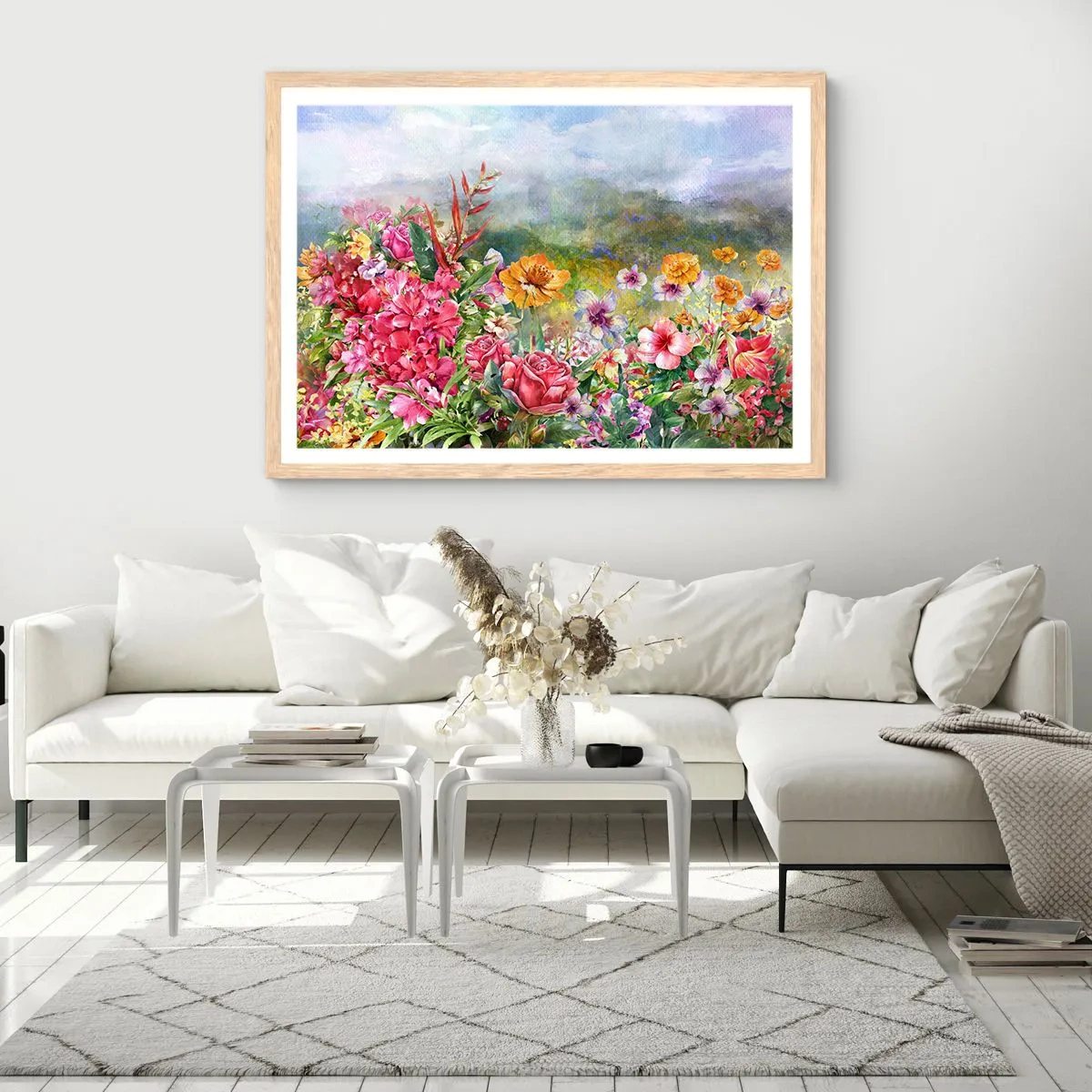 Affiche dans un chêne clair - Poster - Un jardin devenu fou - 50x40 cm
