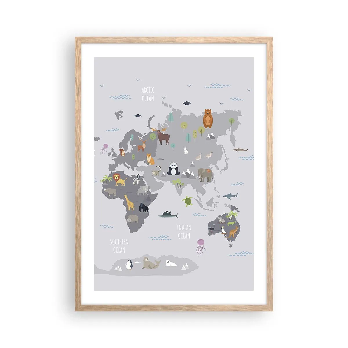 Affiche dans un chêne clair - Poster - Dis-moi d'où tu viens... - 50x70 cm