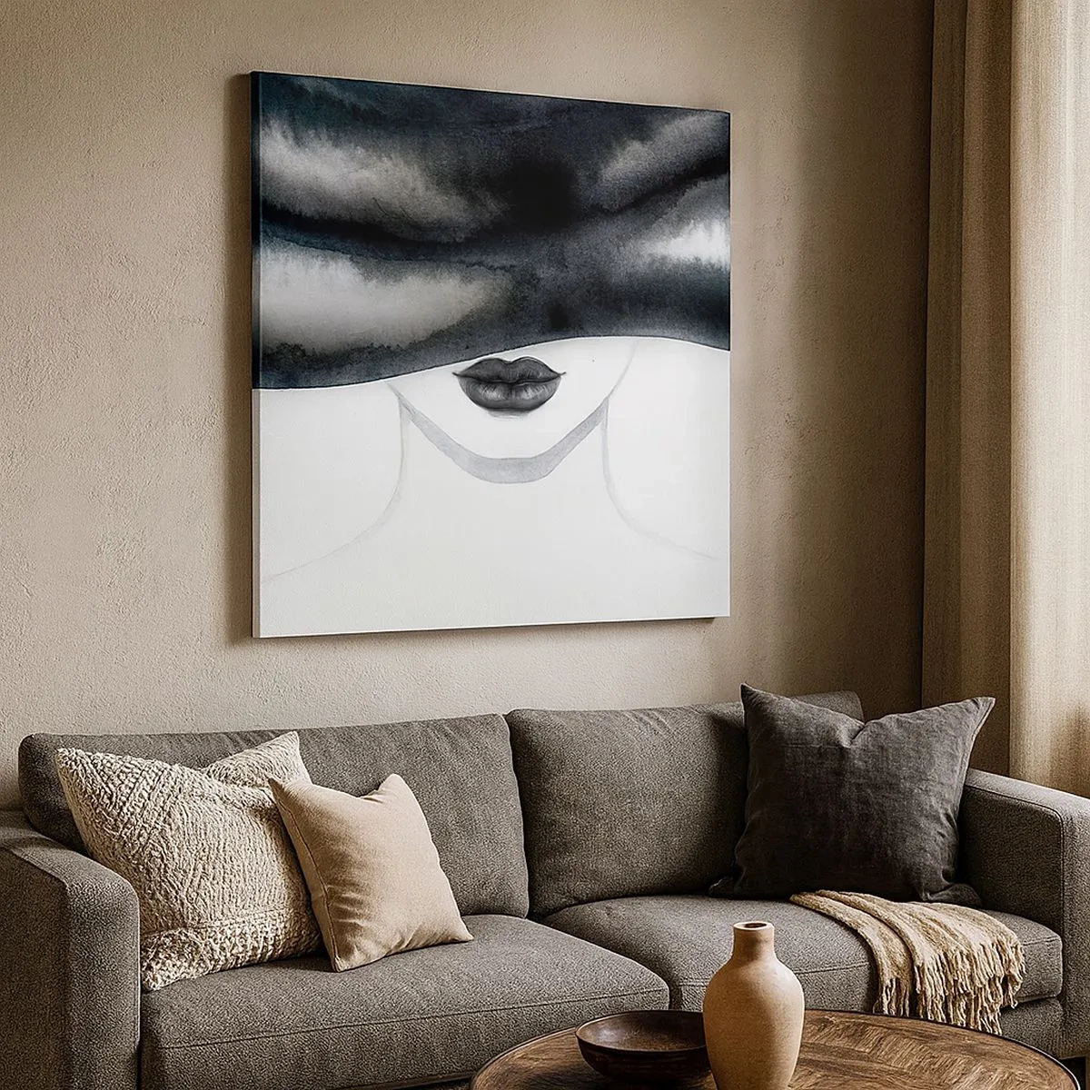 Impression sur toile - Image sur toile - Un mystère sensuel - 30x30 cm