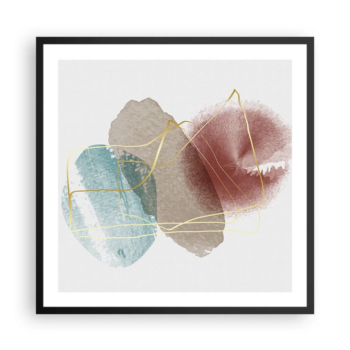 Affiche dans un cadre noir - Poster - Coraux de l'espace - 60x60 cm