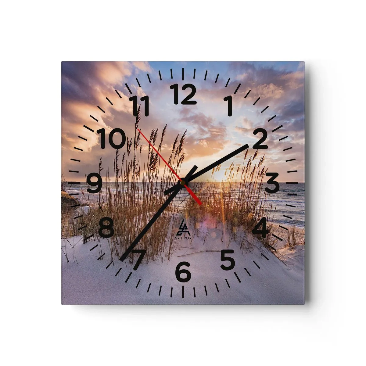 Horloge murale - Pendule murale - Salutations du soleil et du vent - 30x30 cm