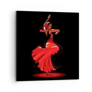 Impression sur toile - Image sur toile - L'esprit fougueux du flamenco - 70x70 cm