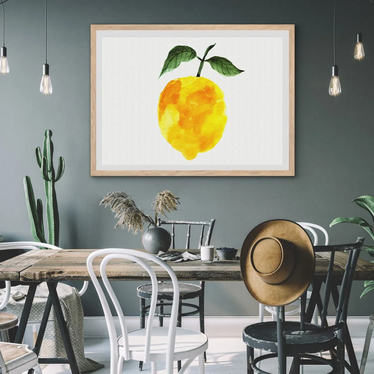 Affiche dans un chêne clair - Poster - Comment reconnaitre le goût du soleil - 50x40 cm