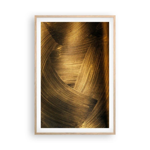 Affiche dans un chêne clair - Poster - Dans un labyrinthe en or - 61x91 cm