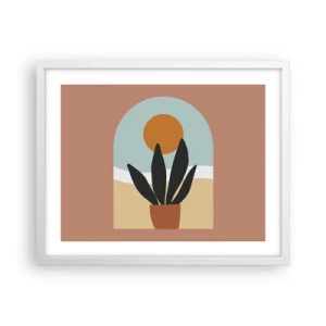 Affiche dans un cadre blanc - Poster - Petits bonheurs - 50x40 cm