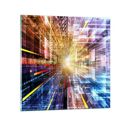 Impression sur verre - Image sur verre - Couloir lumineux - 60x60 cm