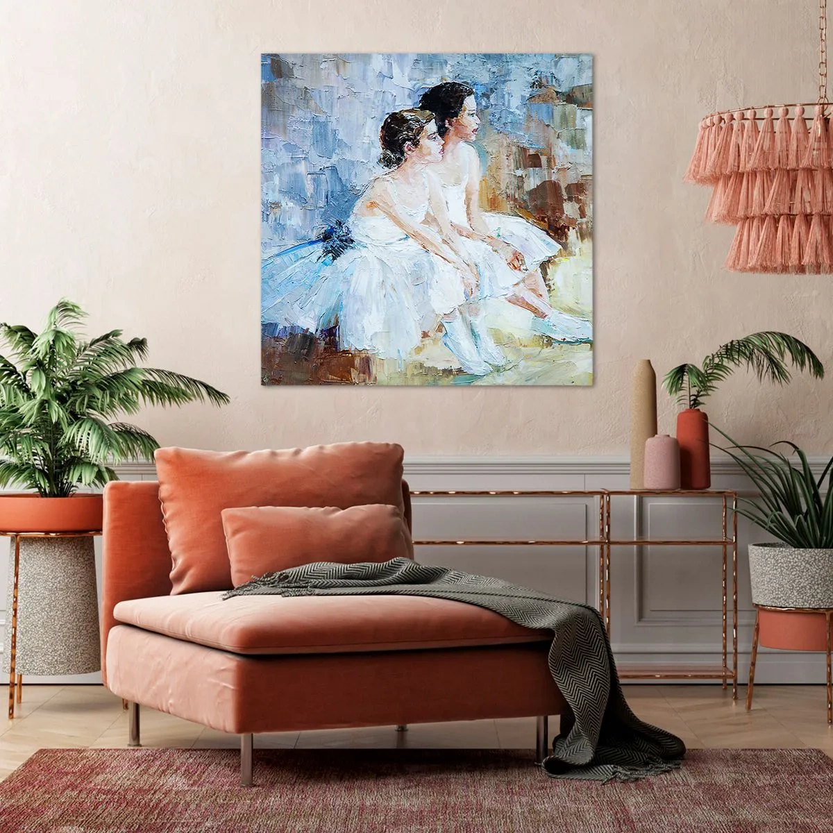 Impression sur toile - Image sur toile - Reste de jeunes cygnes - 50x50 cm