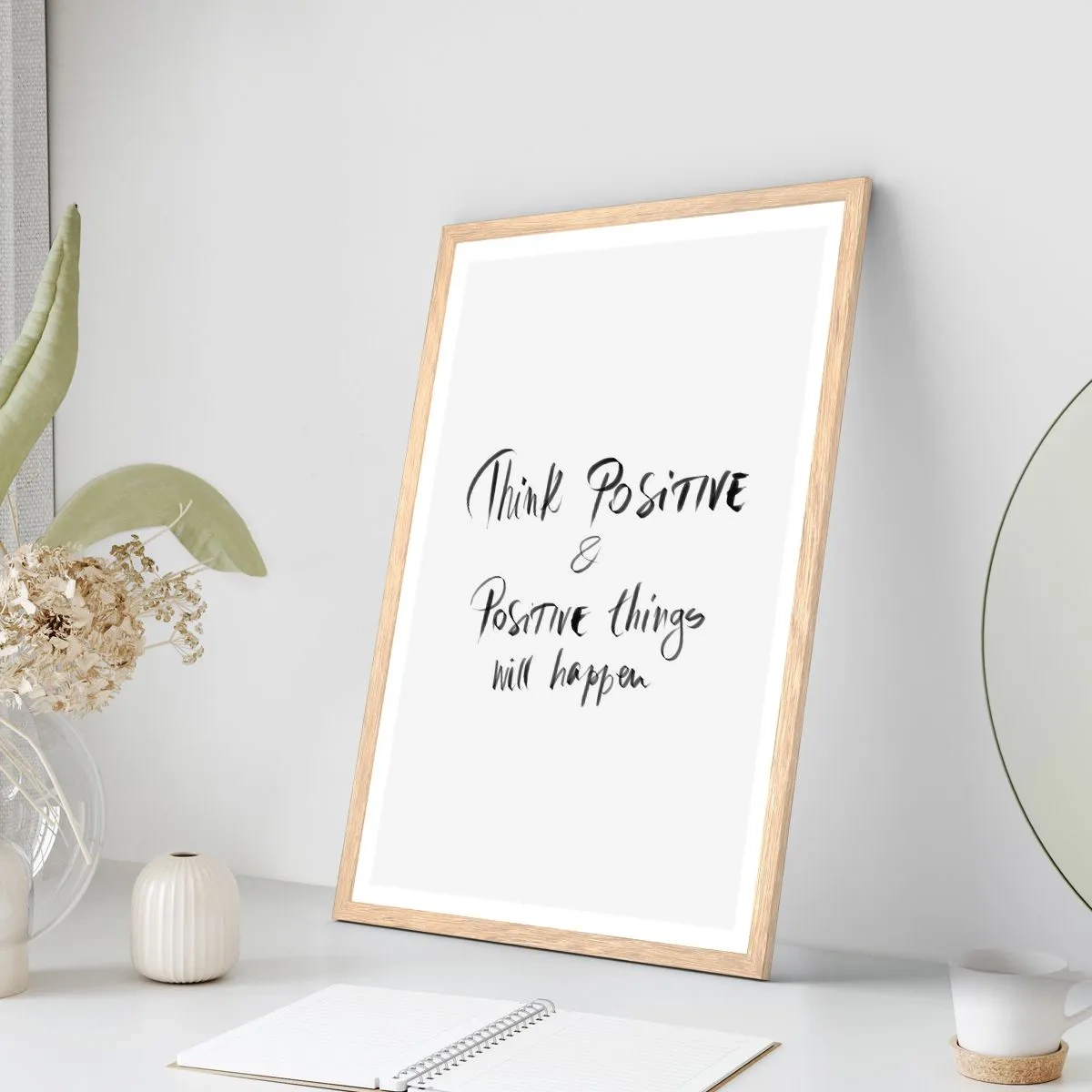 Affiche dans un chêne clair - Poster - Comment vivre? - 61x91 cm