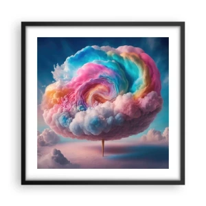 Affiche dans un cadre noir - Poster - Le rêve d'un parc d'attractions - 50x50 cm