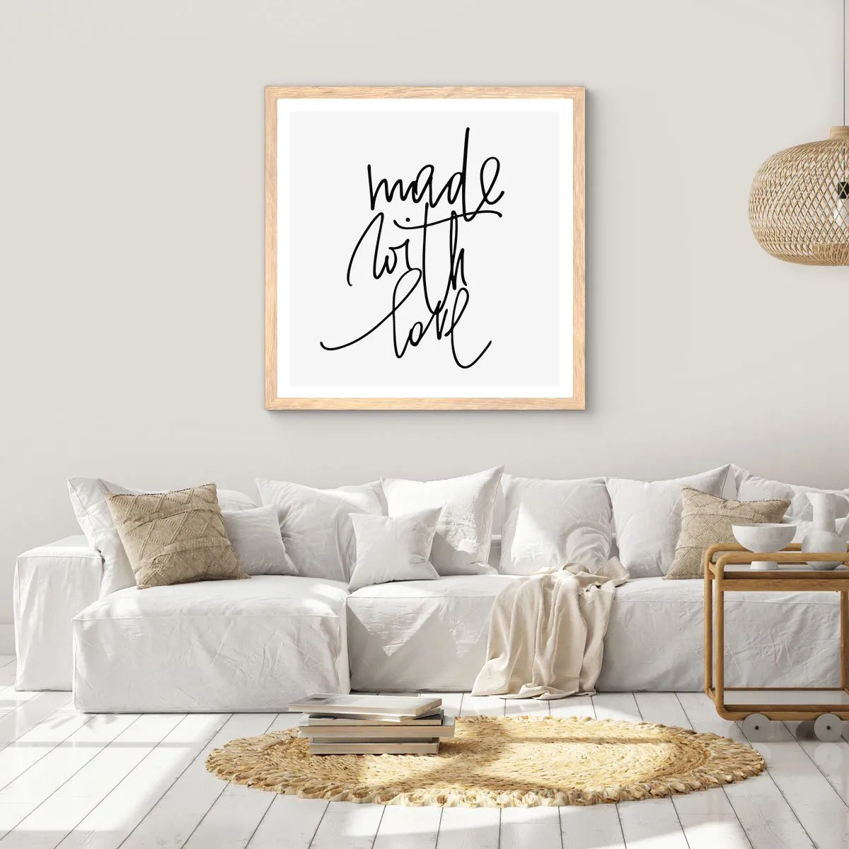 Affiche dans un chêne clair - Poster - La meilleure marque - 30x30 cm