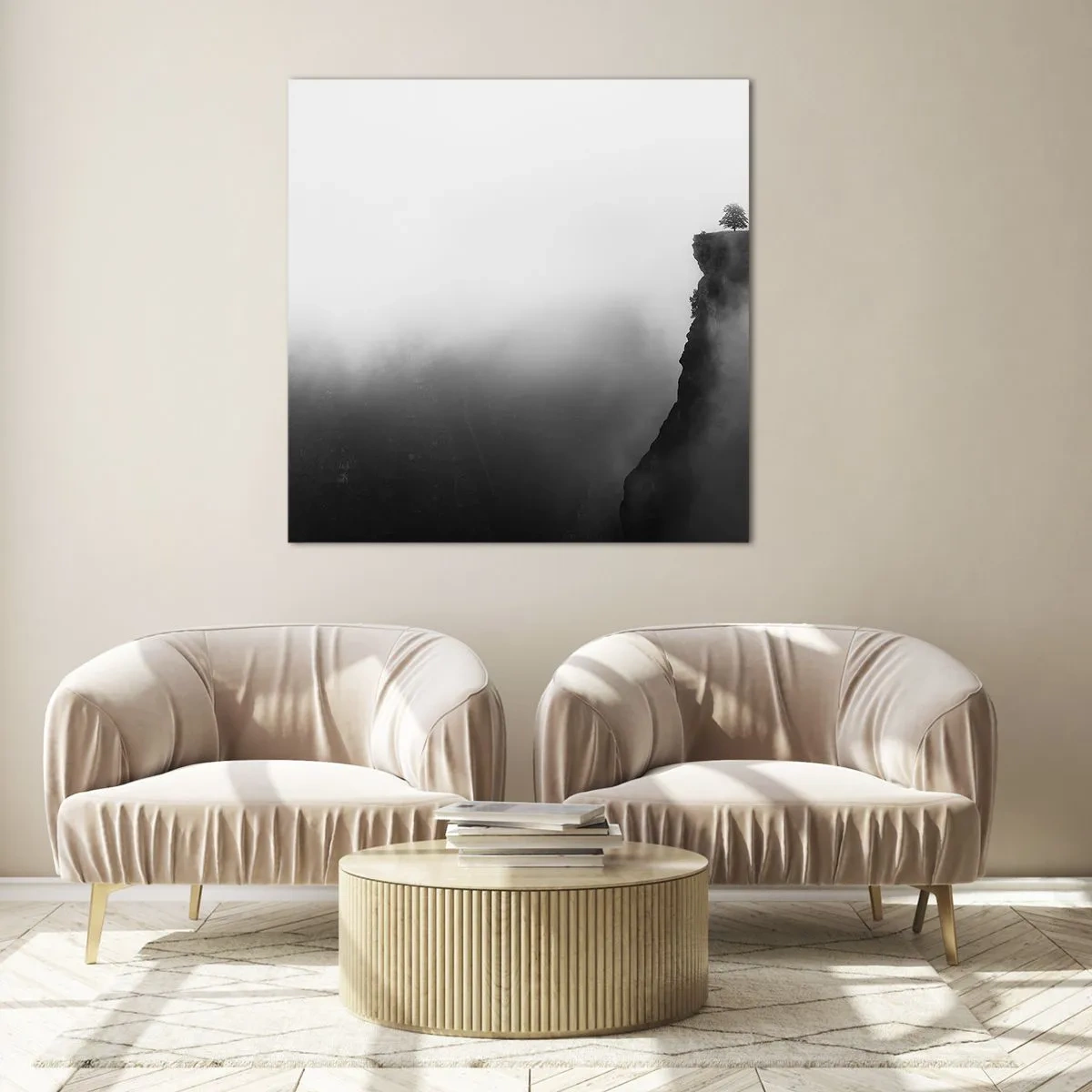 Impression sur verre - Image sur verre - Au bord du monde - 70x70 cm