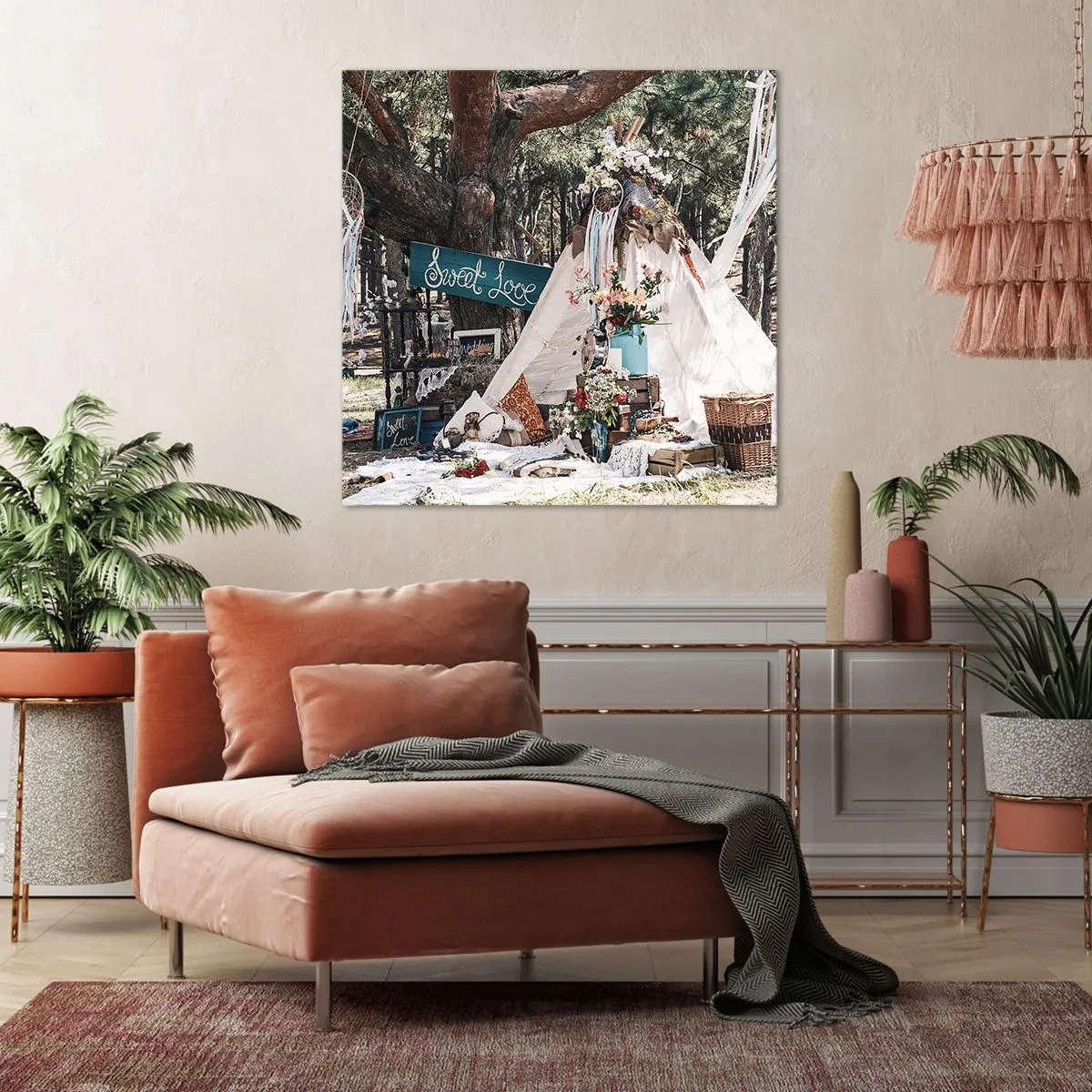 Impression sur toile - Image sur toile - Make love… - 40x40 cm