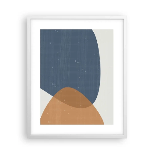 Affiche dans un cadre blanc - Poster - Ovales et influences - 40x50 cm