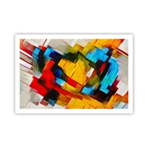 Affiche - Poster - Une superposition multicolore - 91x61 cm