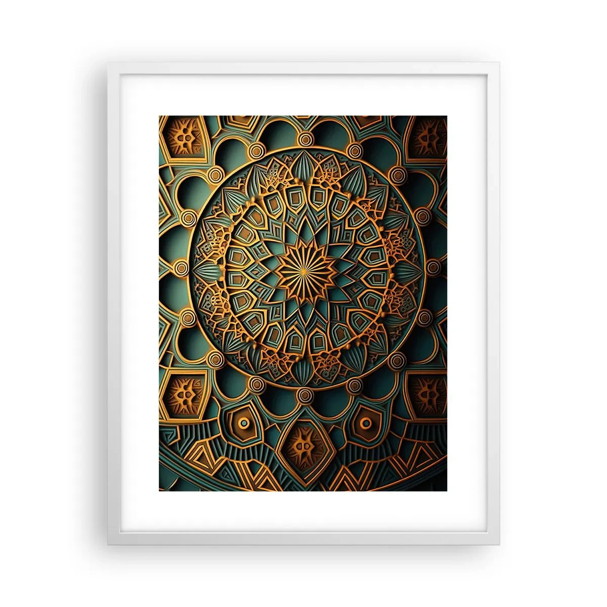 Affiche dans un cadre blanc - Poster - Dans une ambiance arabe - 40x50 cm