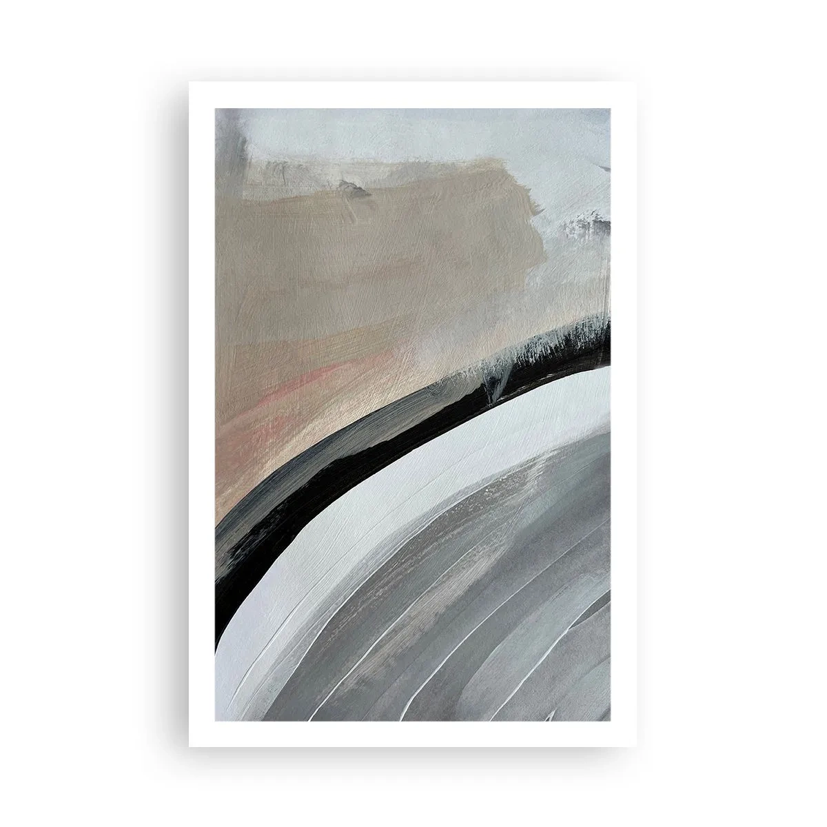 Affiche - Poster - Composition : arc de noir et gris - 61x91 cm