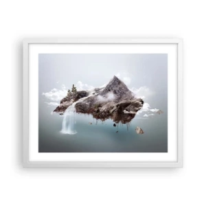 Affiche dans un cadre blanc - Poster - L'oeil du surréaliste - 50x40 cm