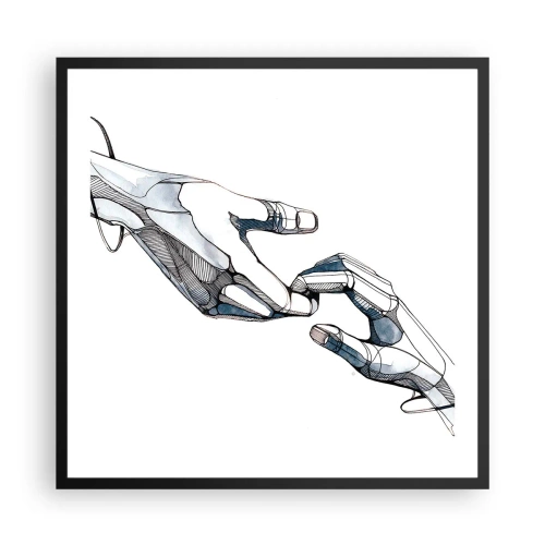 Affiche dans un cadre noir - Poster - Un bon geste - 60x60 cm