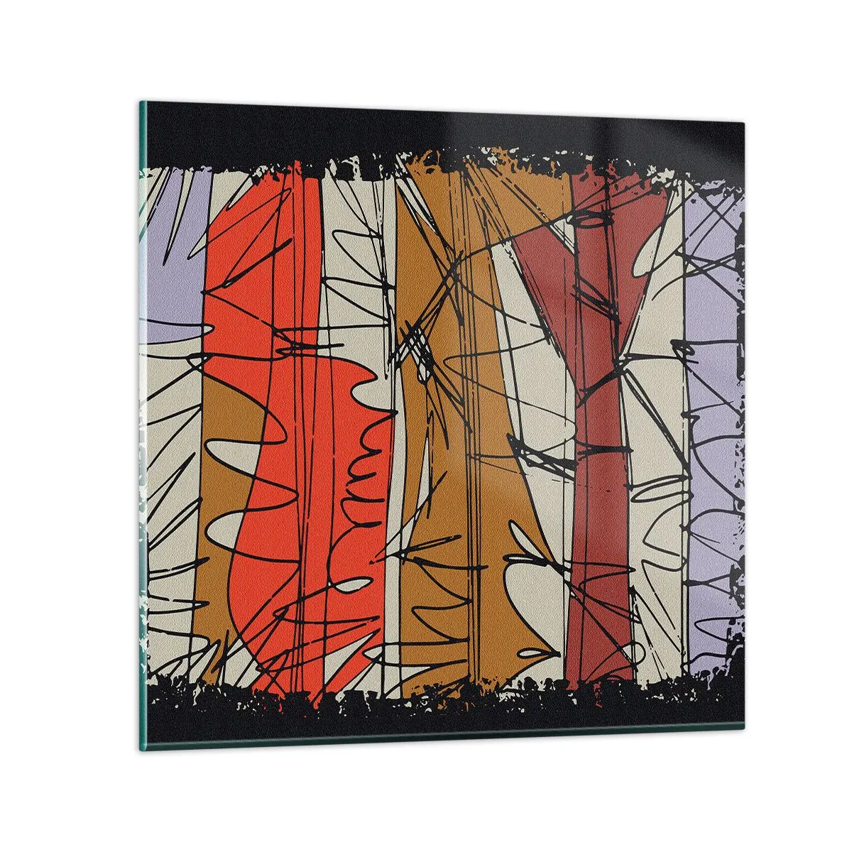 Impression sur verre - Image sur verre - Composition spontanée - 30x30 cm