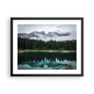 Affiche dans un cadre noir - Poster - Chut, chut, ne réveillons pas l'eau qui dort - 50x40 cm