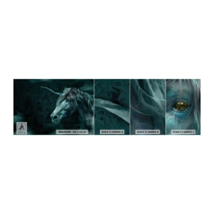 Échantillon de Papier Peint Premium Canvas - Dans une forêt de conte de fées - Licorne, Fantaisie, Abstraction - 100x30 cm