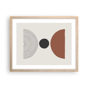 Affiche dans un chêne clair - Poster - Au centre de l'attention - 50x40 cm