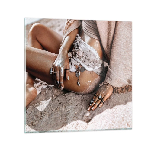 Impression sur verre - Image sur verre - Rejeté par la vague? - 70x70 cm