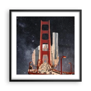 Affiche dans un cadre noir - Poster - Toujours au centre - 50x50 cm