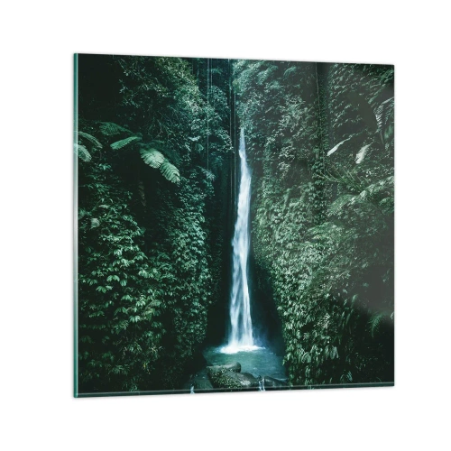 Impression sur verre - Image sur verre - Fontaine tropicale - 30x30 cm