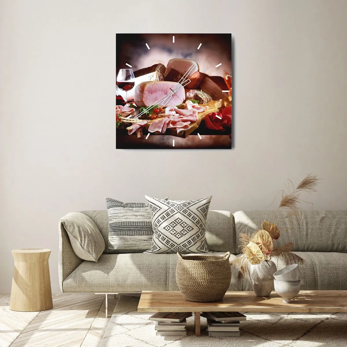 Horloge murale - Pendule murale - Un rêve culinaire avec une carafe - 40x40 cm