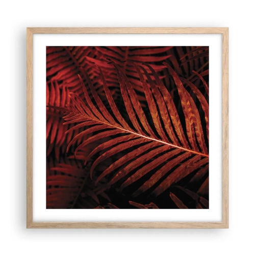 Affiche dans un chêne clair - Poster - Chaleur de la vie - 50x50 cm