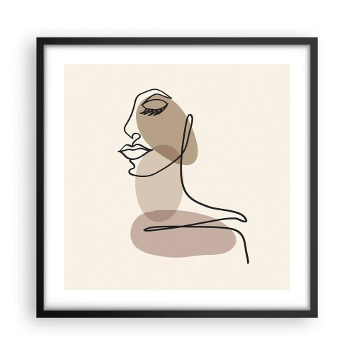 Affiche dans un cadre noir - Poster - S'écouter - 50x50 cm