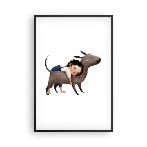 Affiche dans un cadre noir - Poster - Les meilleurs amis - 61x91 cm