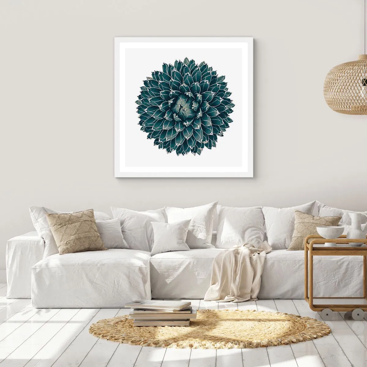 Affiche dans un cadre blanc - Poster - Étoile du désert - 60x60 cm