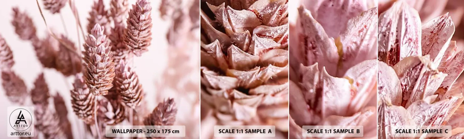 Échantillon De Papier Peint Standard Eco - Apparemment discret - Fleur séchée, Fleur, Prairie - 100x30 cm