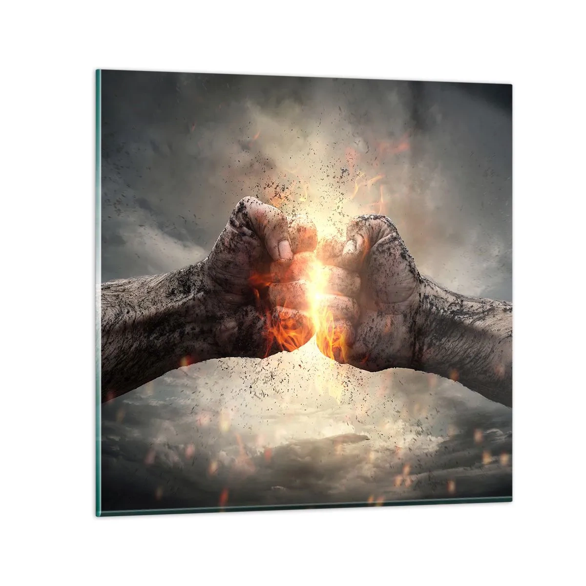 Impression sur verre - Image sur verre - Lève-toi pour le combat - 60x60 cm