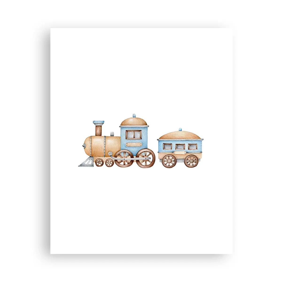 Affiche - Poster - Il est à la gare... - 40x50 cm