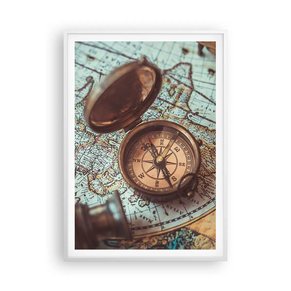 Affiche dans un cadre blanc - Poster - Pour ceux qui recherche l'aventure - 70x100 cm