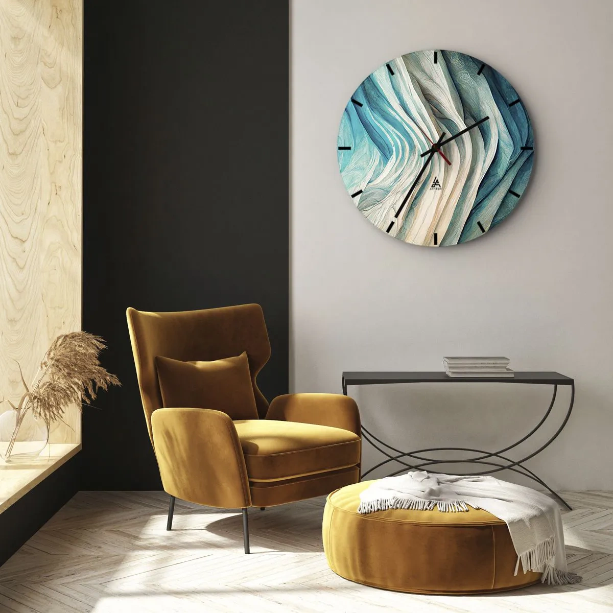 Horloge murale - Pendule murale - Insatiabilité bleue - 40x40 cm