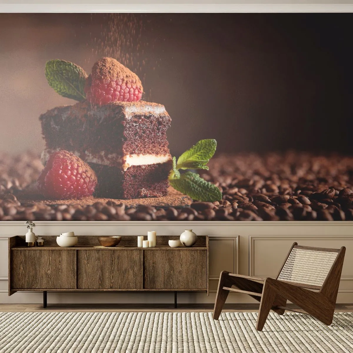 Papier Peint Photo Premium Canvas - La vie est douce - Gâteau, Cuisine, La gastronomie - 250x175 cm