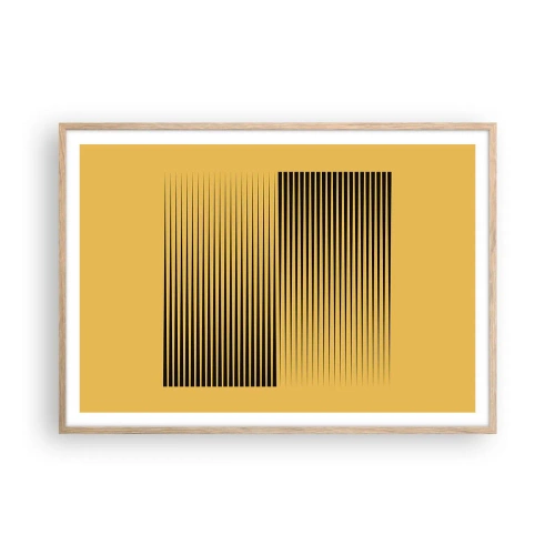 Affiche dans un chêne clair - Poster - Cadre opposé - 100x70 cm