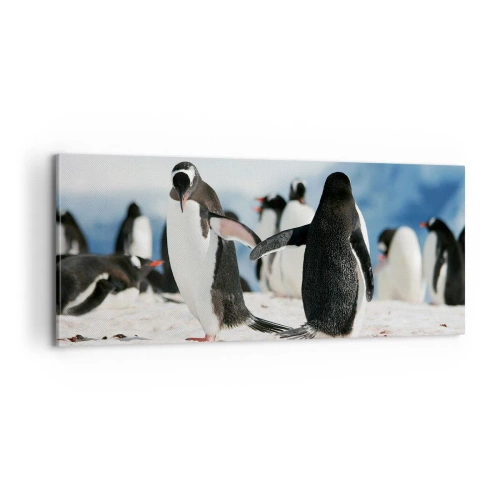 Impression sur toile - Image sur toile - Danser dans la neige - 100x40 cm