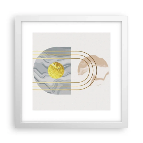 Affiche dans un cadre blanc - Poster - Clareté et brillance - 30x30 cm