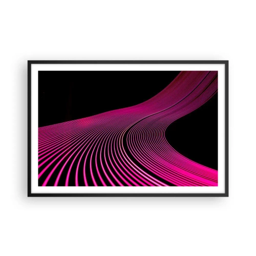Affiche dans un cadre noir - Poster - Avenue de lumière - 91x61 cm