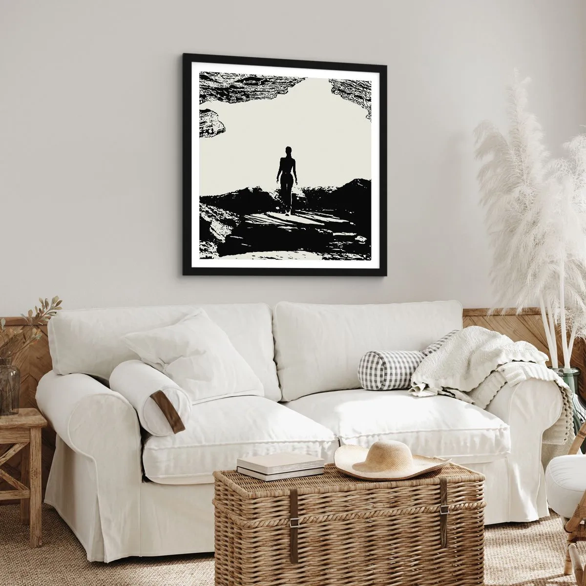 Affiche dans un cadre noir - Poster - Nouveau look - 30x30 cm