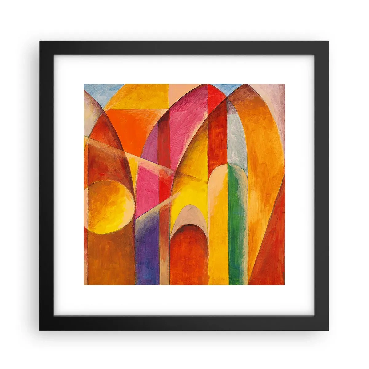 Affiche dans un cadre noir - Poster - Cathédrale du soleil - 30x30 cm