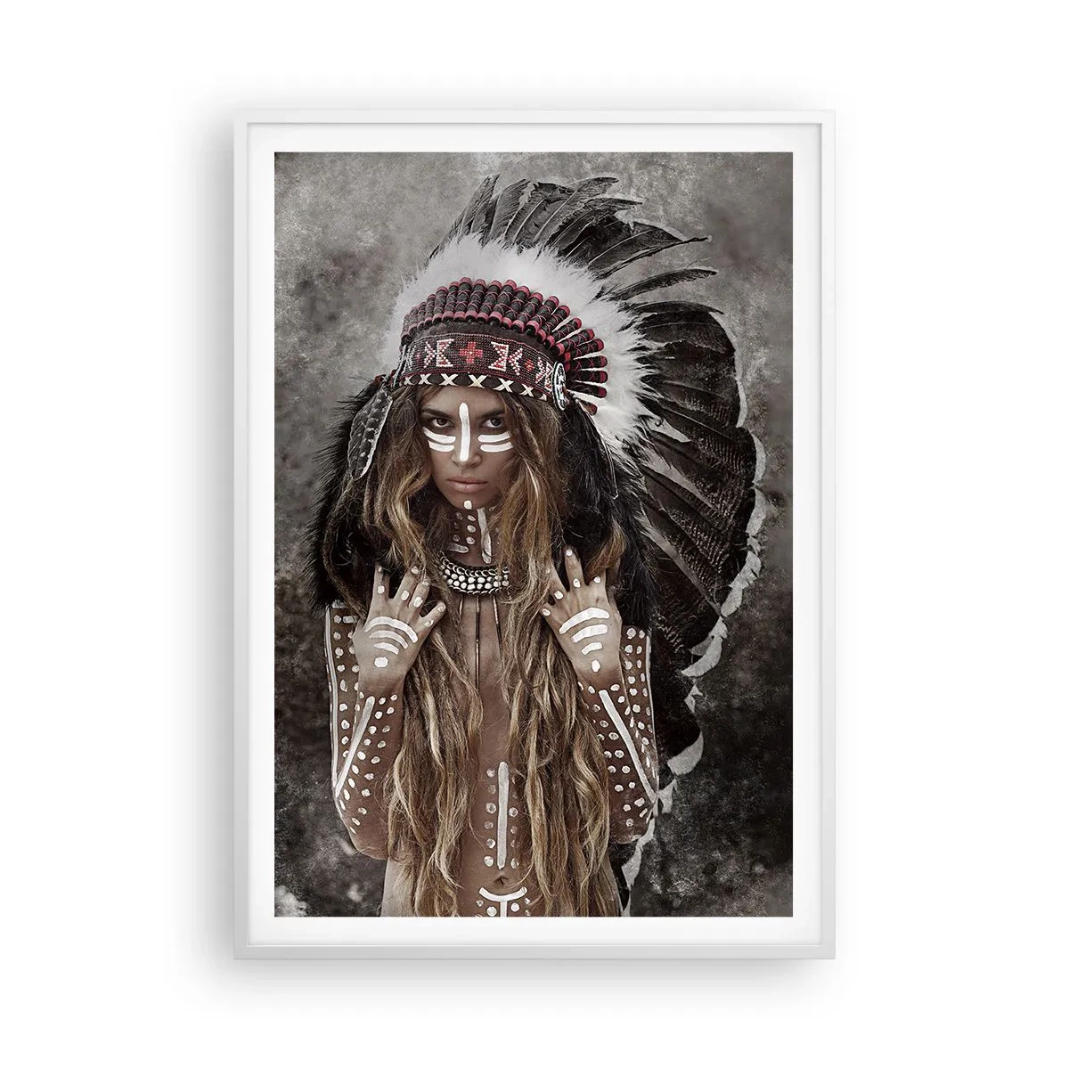 Affiche dans un cadre blanc - Poster - Secret de la force de la tribu - 70x100 cm